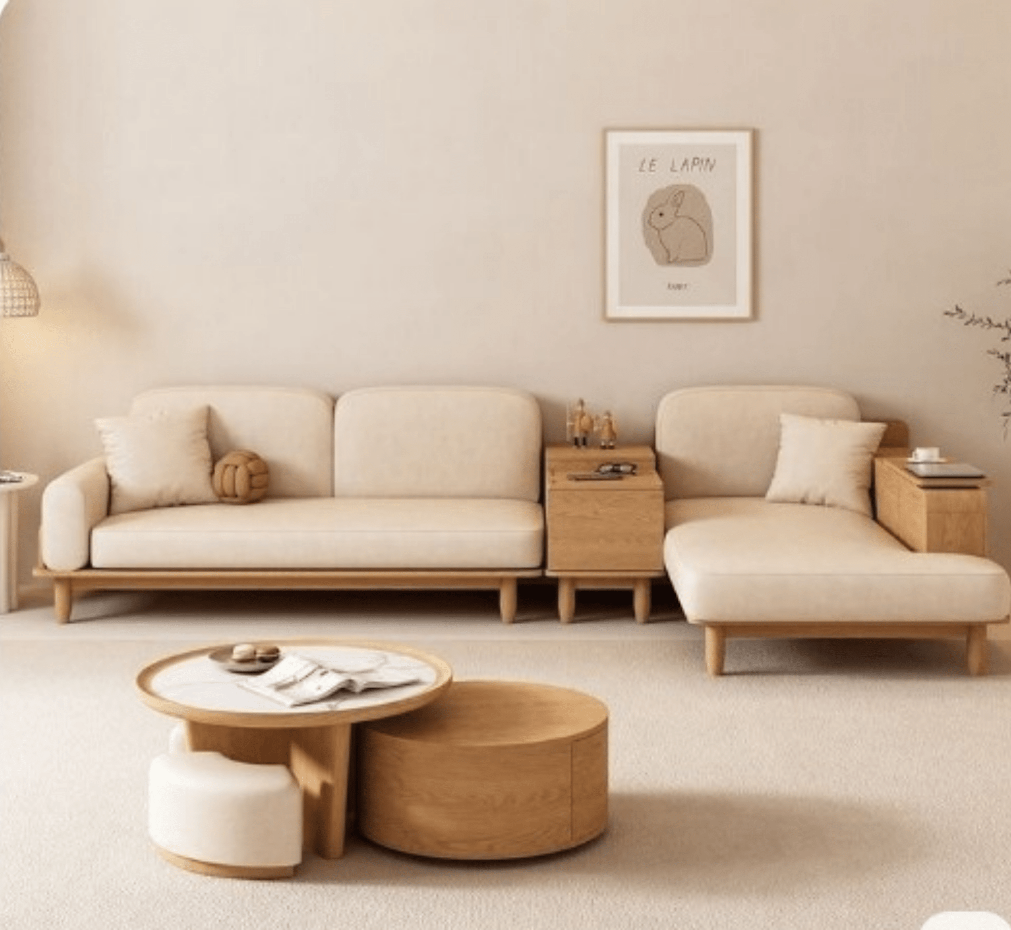 Cara Custom Wooden Upholstered Sofa & Daybed - Sofas - Gharaana