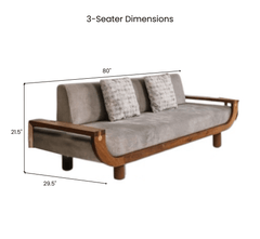 Century Custom Wooden Upholstered Sofa - Sofas - Gharaana