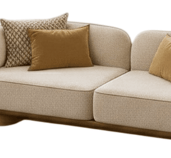 Crest Plush Wooden Upholstered Sofa Set - Sofas - Gharaana