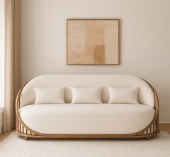 Sloan Plush Wooden Upholstered Sofa Set - Sofas - Gharaana