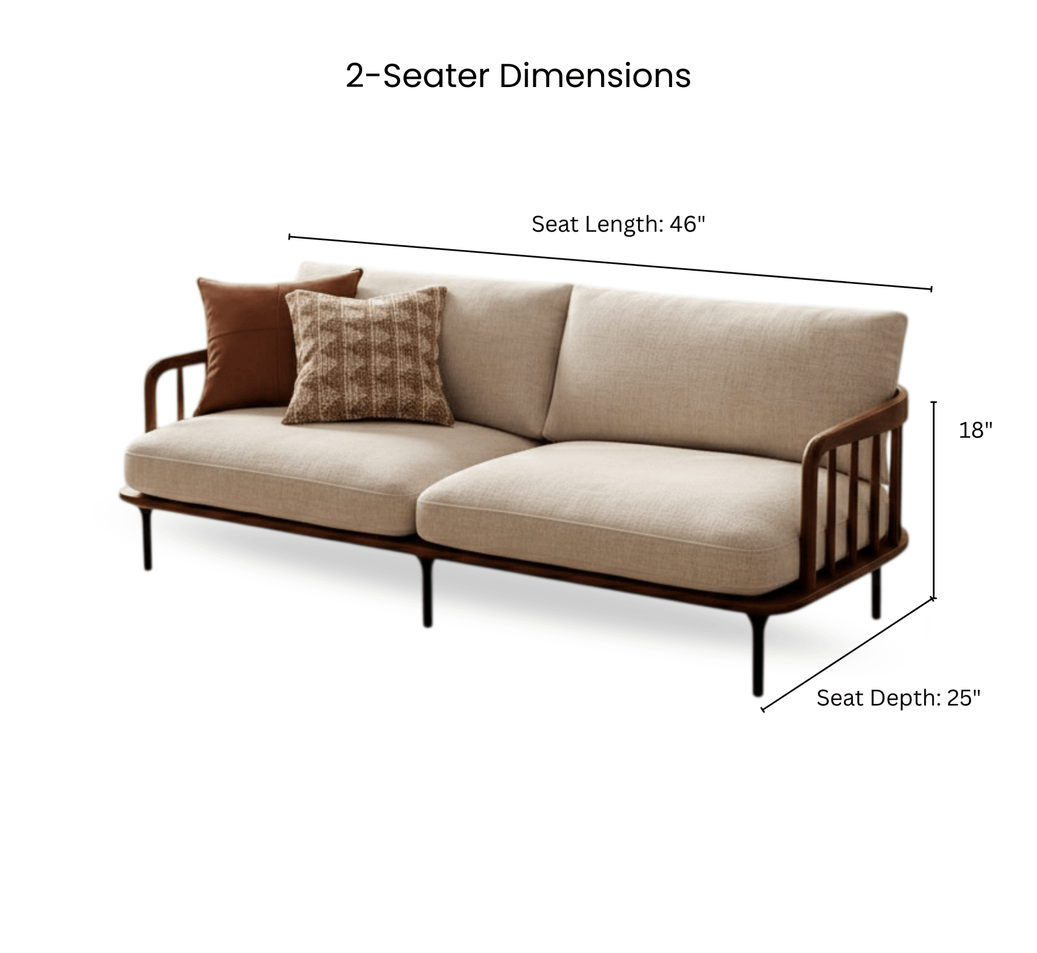 Valenor Plush Wooden Upholstered Sofa Set - Sofas - Gharaana