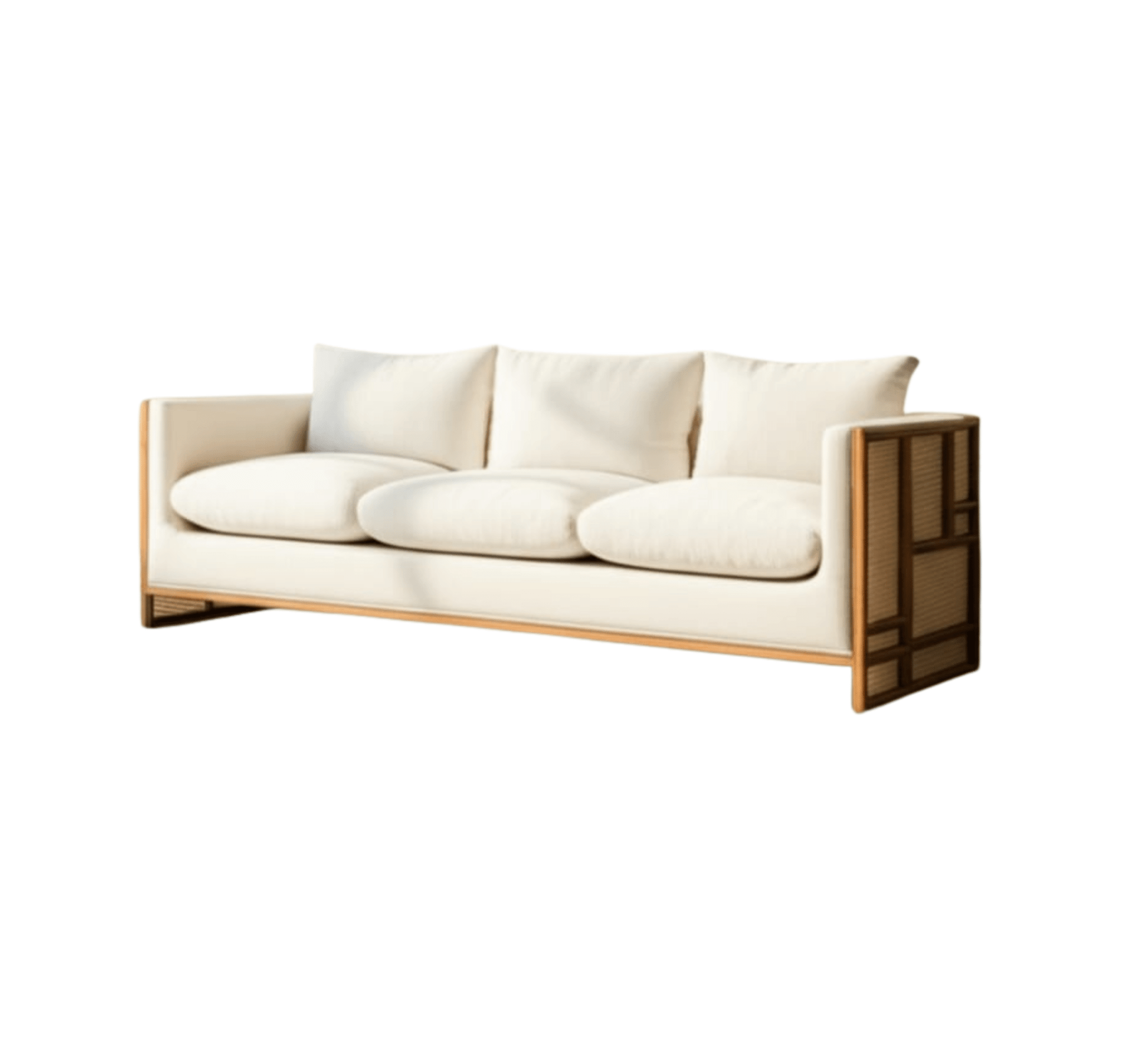 Veda Custom Wooden Upholstered Sofa - Sofas - Gharaana