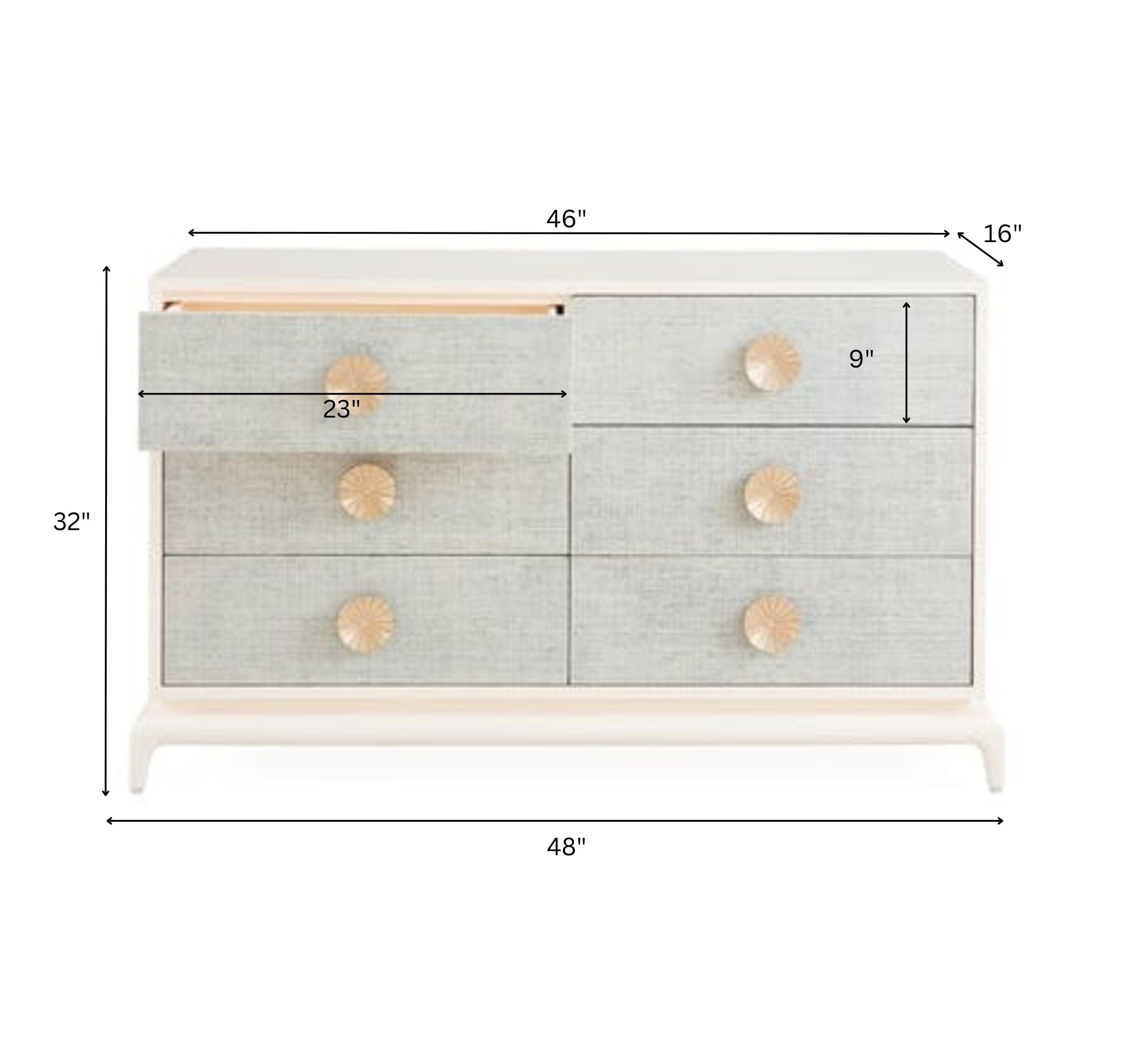 Pearl Wooden 4FT Chest of Drawers - Storage Chests - Gharaana