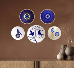 Fortune Pack of 5 Wall Plates - Wall Decor - Gharaana