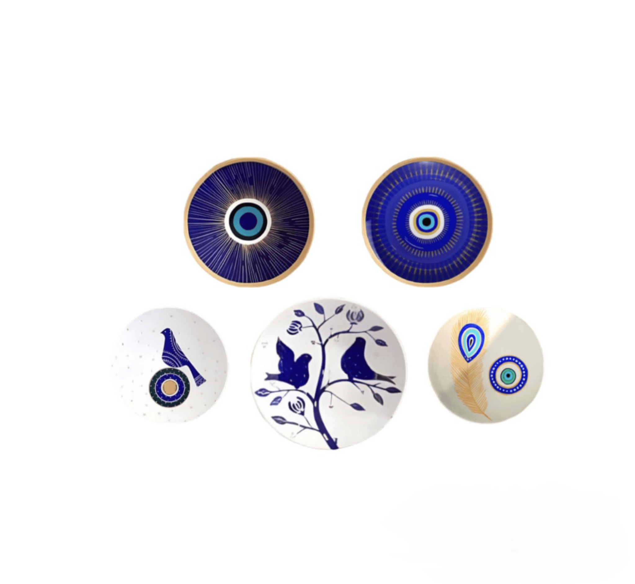 Fortune Pack of 5 Wall Plates - Wall Decor - Gharaana