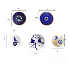 Fortune Pack of 5 Wall Plates - Wall Decor - Gharaana