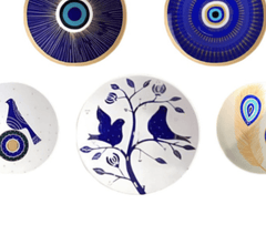 Fortune Pack of 5 Wall Plates - Wall Decor - Gharaana