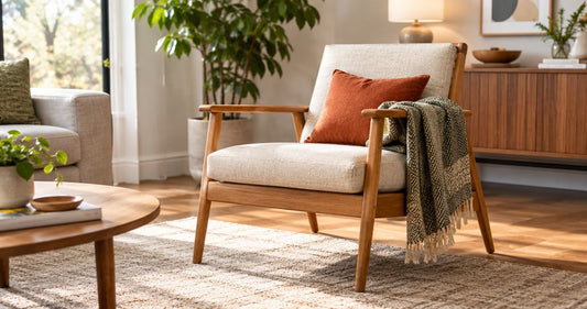 Best wooden armchairs for living rooms in 2026 - Gharaana.in