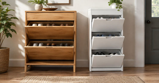 Is a wooden shoe cabinet better than a plastic one - Gharaana.in