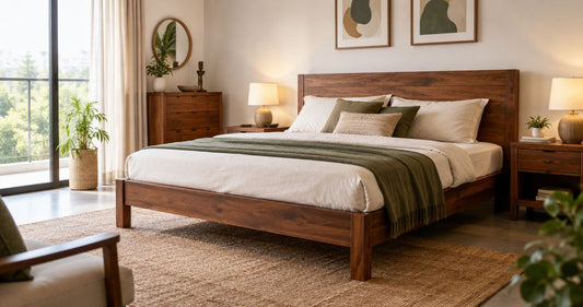 Best solid wood beds for Indian bedrooms in 2026 - Gharaana.in