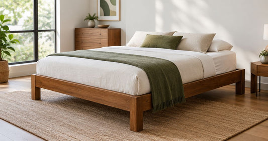 Can a solid wood bed be made without a headboard - Gharaana.in