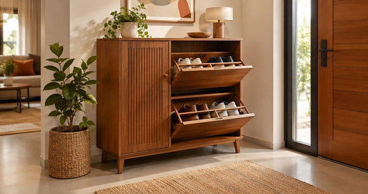 Best wooden shoe cabinets for Indian homes in 2026 - Gharaana.in