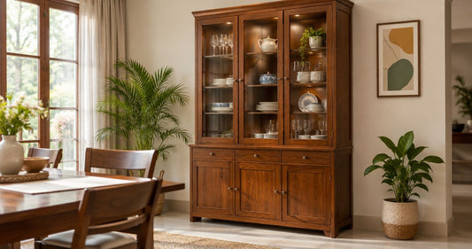 Best wooden crockery cabinets for Indian homes in 2026 - Gharaana.in