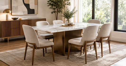 Best marble-top dining table sets in 2026 - Gharaana.in