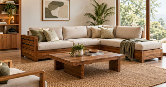 Best wooden L-shaped sofa sets in 2026 - Gharaana.in