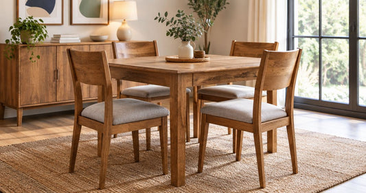 Best 4-seater wooden dining table sets in 2026 - Gharaana.in