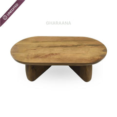 Toro Capsule top Solid Wood Center Table - Centre Tables - Gharaana