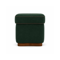 Chester Plush Wooden Ottoman