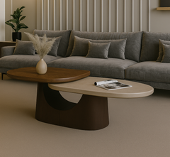 Bruno Wooden 3-Tier Centre Table