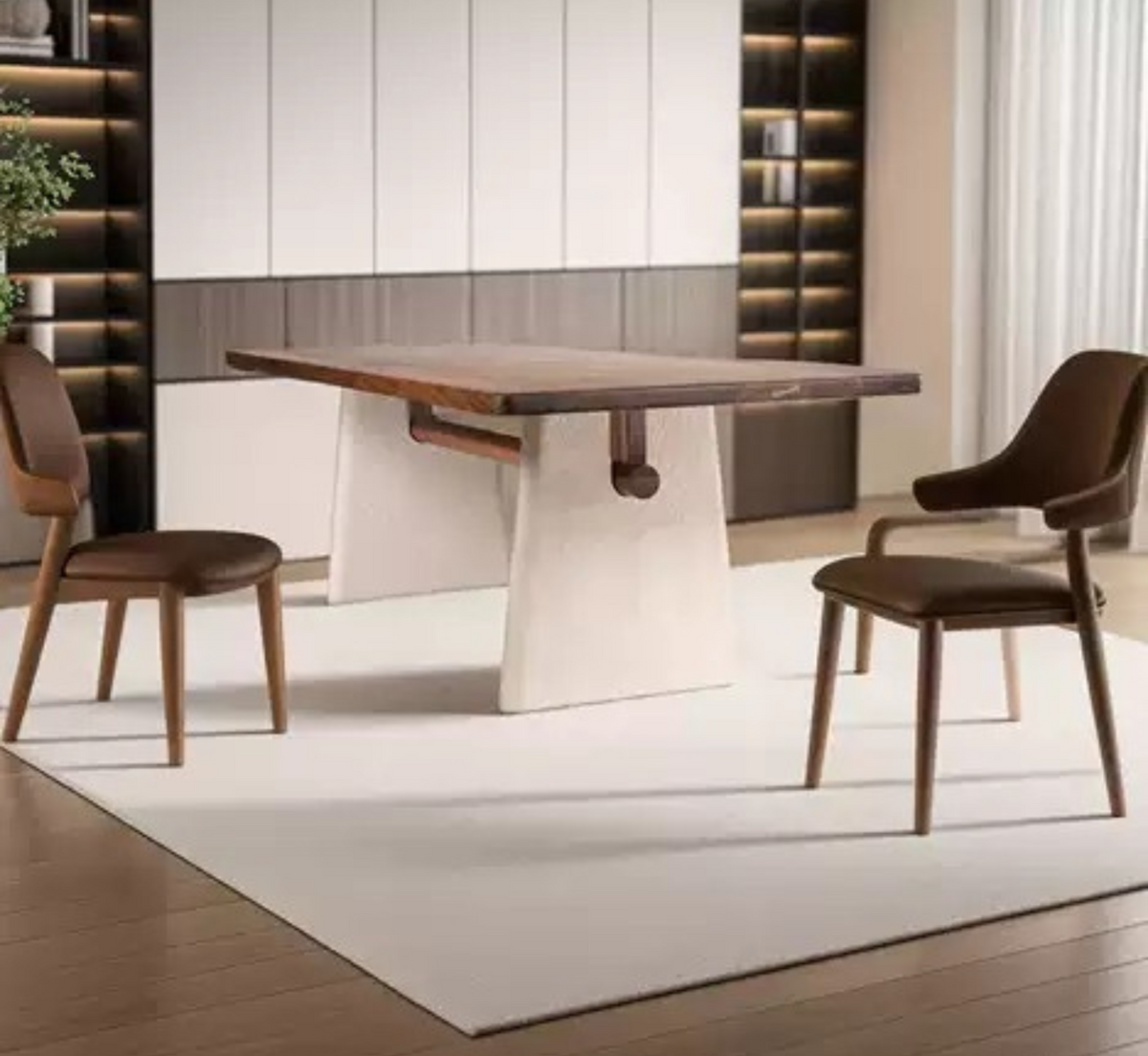 Vaayu Wooden Dining Table Set