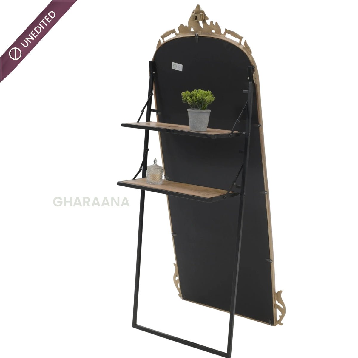 Victorian Arched Full-length Mirror with Stand - Mirrors - Gharaana