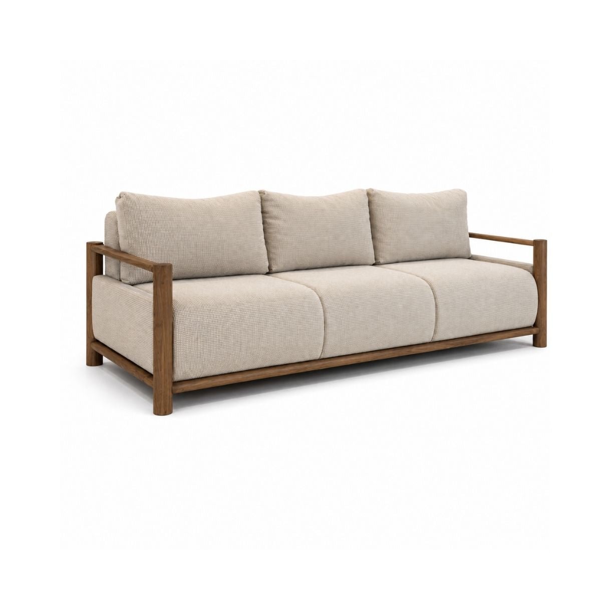 Estelle Custom Wooden Upholstered Sofa - Sofas - Gharaana
