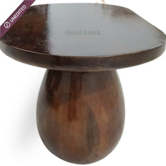 Akira Oval top Solid Wood Center Table - Centre Tables - Gharaana