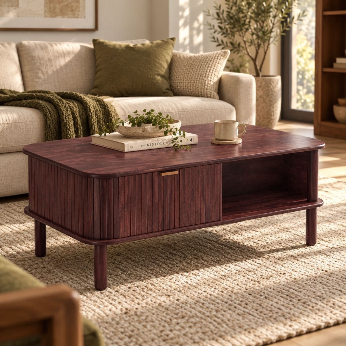 Kram Wooden Storage Centre Table - Centre Tables - Gharaana