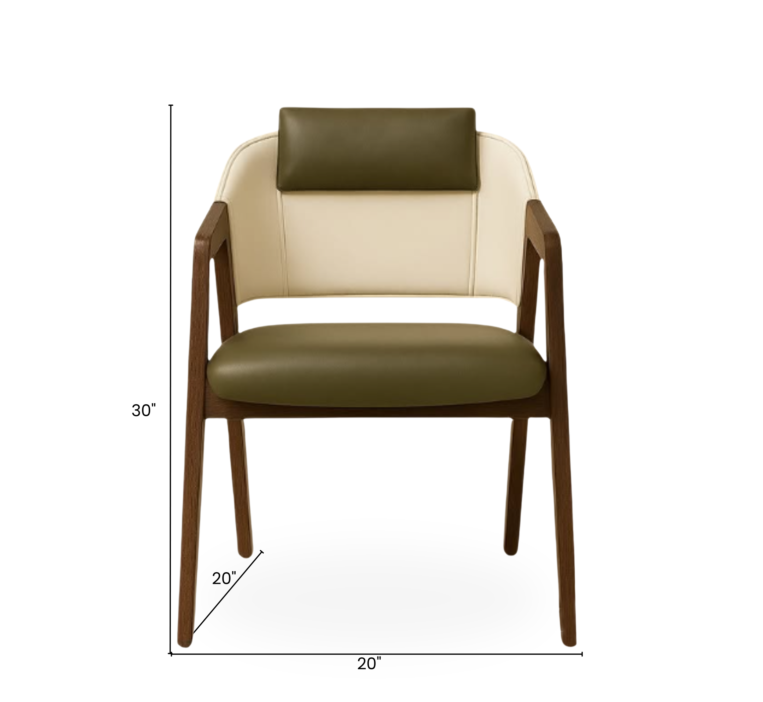 Niva Wooden Upholstered Armchair