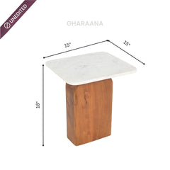 Veda Armchairs with Ohana Side Table Combo (Set of 3) - Armchairs - Gharaana