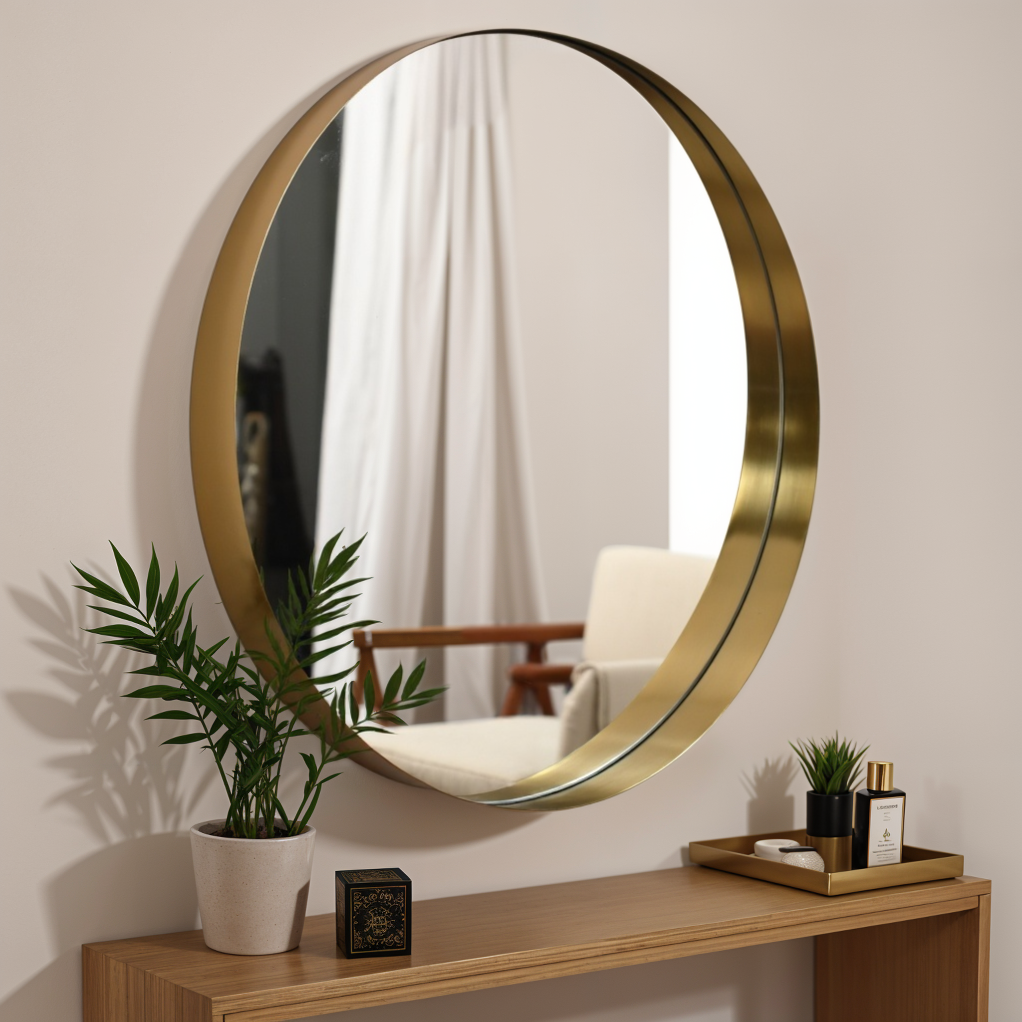Darsh 32" Metal Wall Mirror