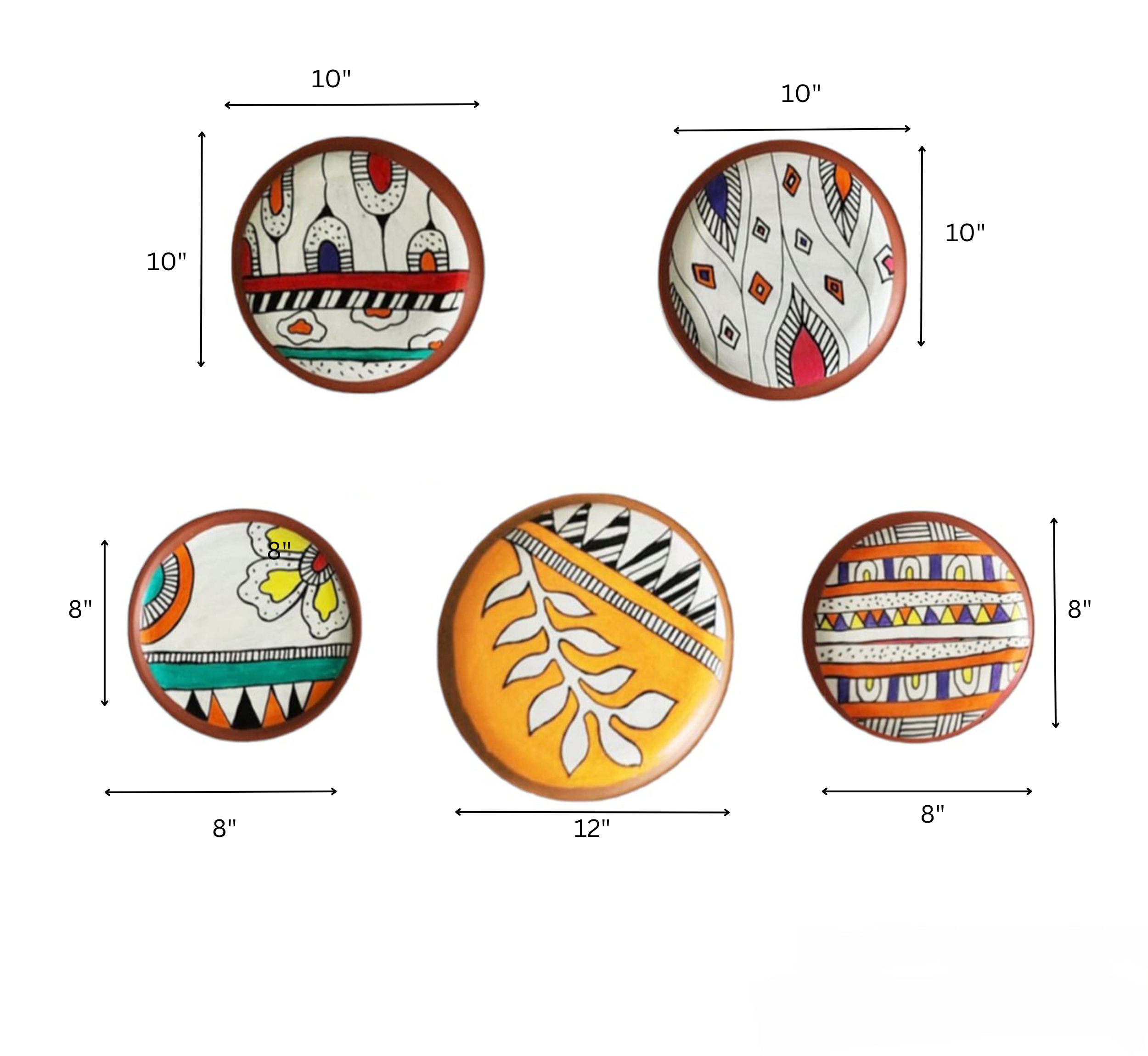 Kala Pack of 5 Wall Plates