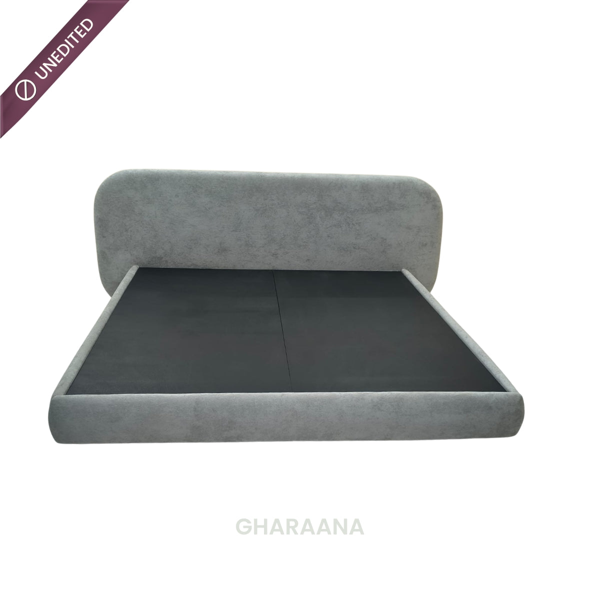 Plush 100% Solid Wood Upholstered Bed - Beds - Gharaana