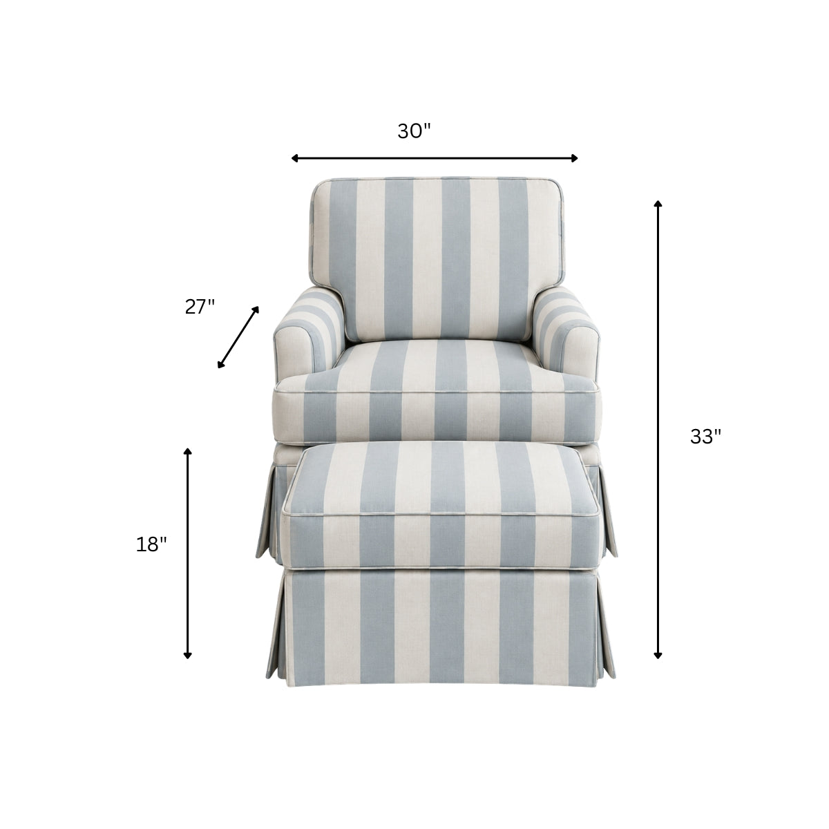 Victorian Wooden Plush Armchair With Ottoman