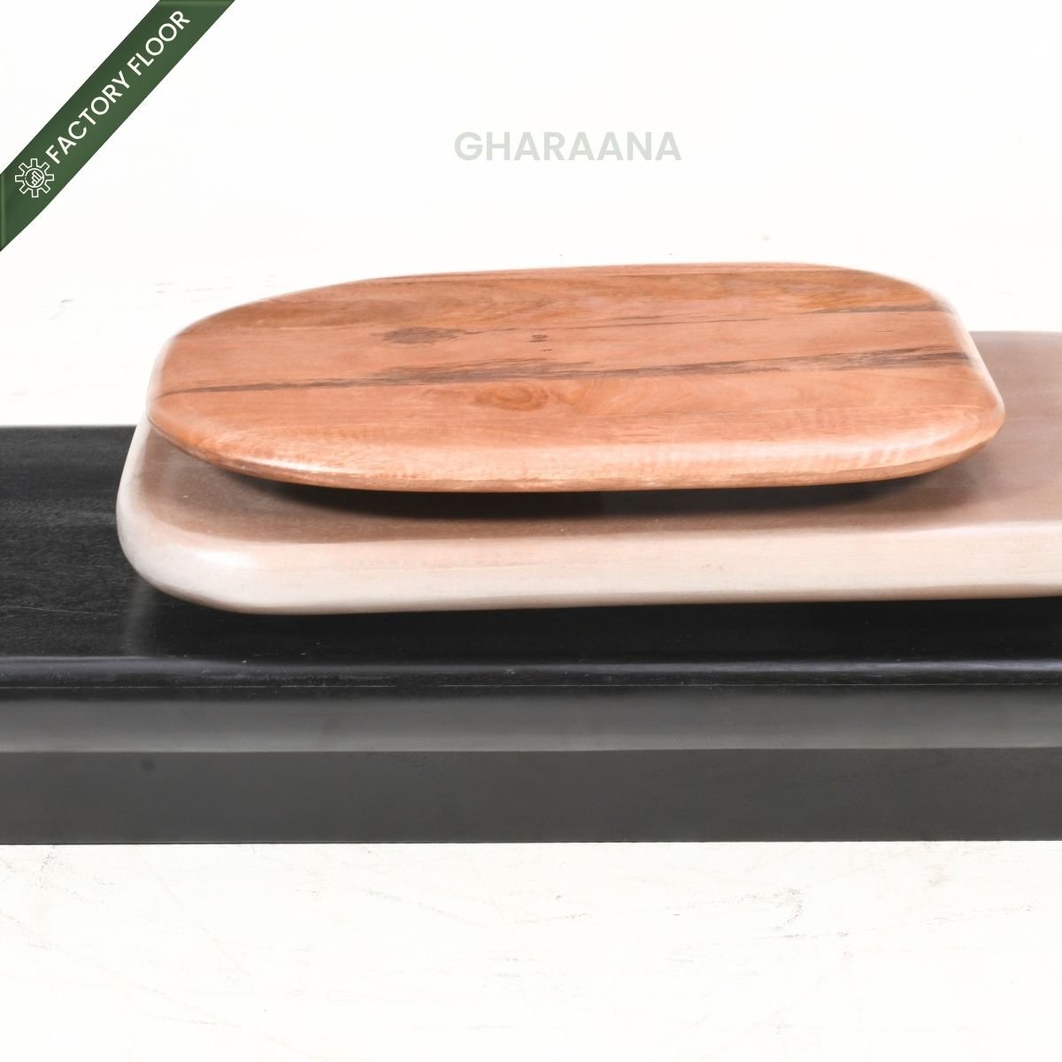 Pebble Rotating 3 - Tier Solid Wood Centre Table - Centre Tables - Gharaana