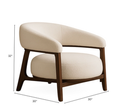 Karma Wooden Plush Armchair