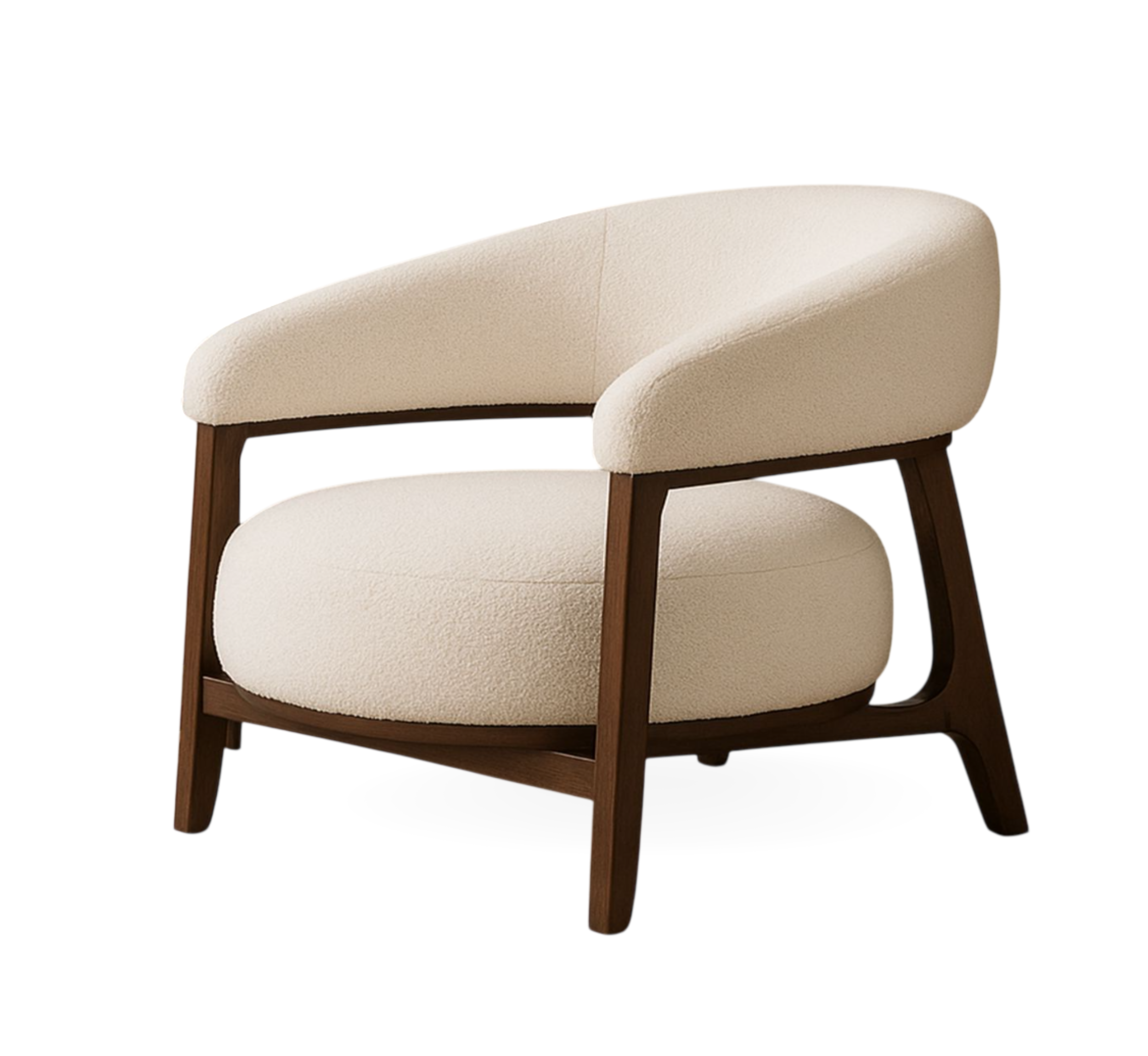 Karma Wooden Plush Armchair