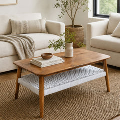 Vyut Jute weave 2 - Tier Centre Table - Centre Tables - Gharaana
