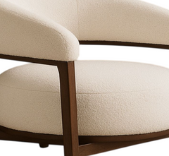 Karma Wooden Plush Armchair
