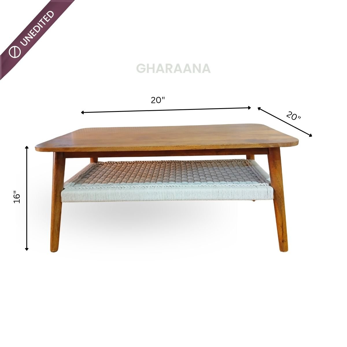 Vyut Jute weave 2 - Tier Centre Table - Centre Tables - Gharaana