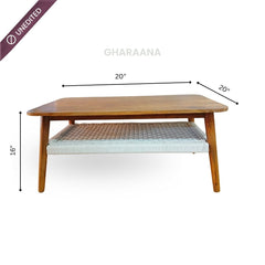 Vyut Jute weave 2 - Tier Centre Table - Centre Tables - Gharaana
