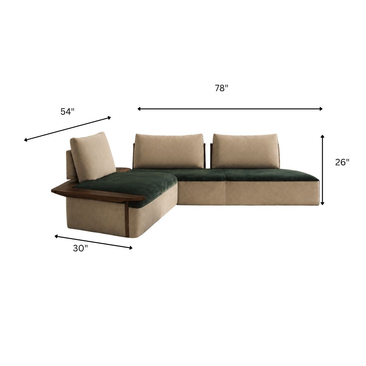 Savoy Custom Dual-Tone Wooden Upholstered Sofa - Sofas - Gharaana