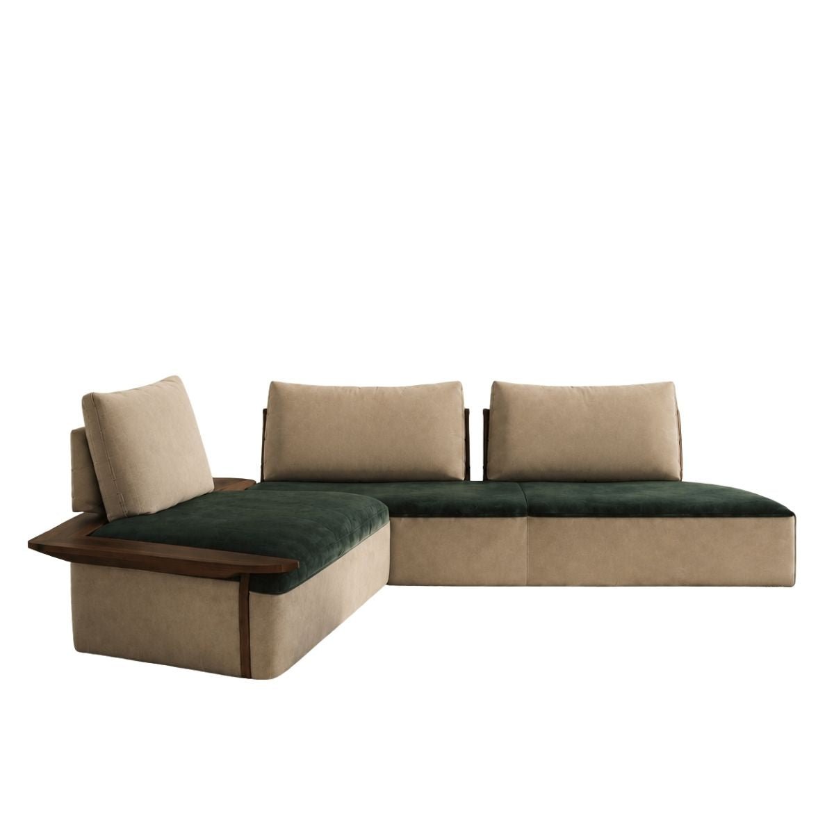 Savoy Custom Dual-Tone Wooden Upholstered Sofa - Sofas - Gharaana