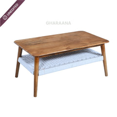 Vyut Jute weave 2 - Tier Centre Table - Centre Tables - Gharaana