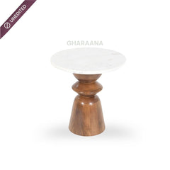 Saaya Wooden Side Table - Side Tables - Gharaana