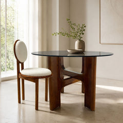 Graham Glass - Top Dining Table Set - Dining Set - Gharaana