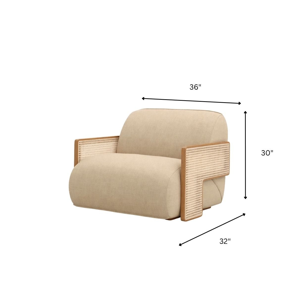 Samaara Wooden Plush Armchair - Armchairs - Gharaana