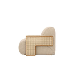 Samaara Wooden Plush Armchair - Armchairs - Gharaana