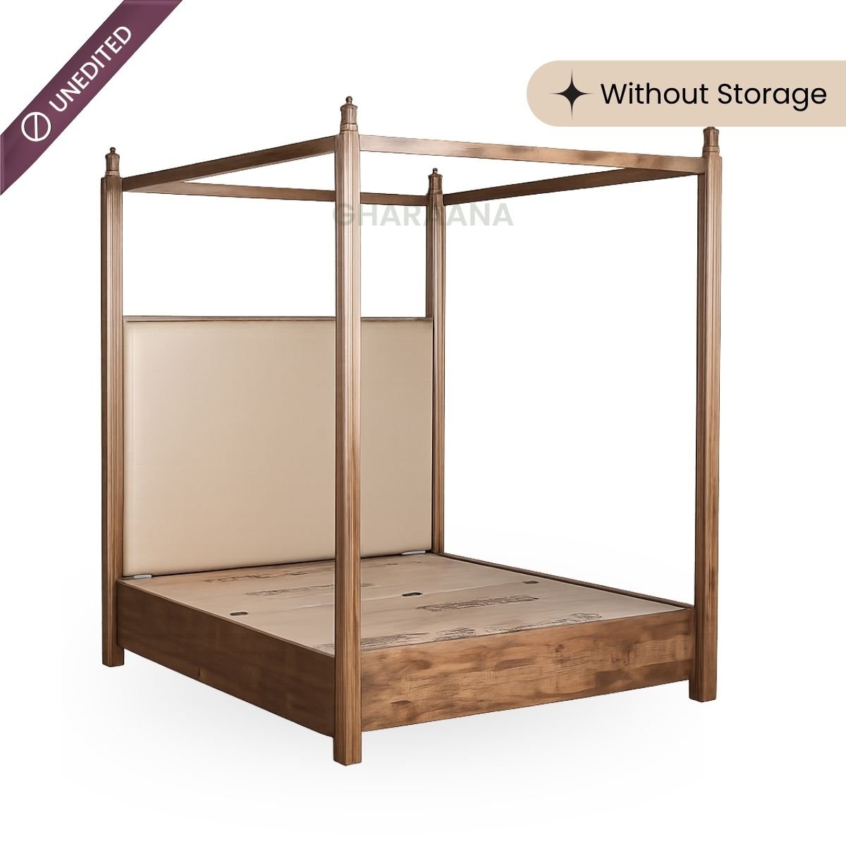 Dawn 100% Solid Wood Poster Bed - Beds - Gharaana