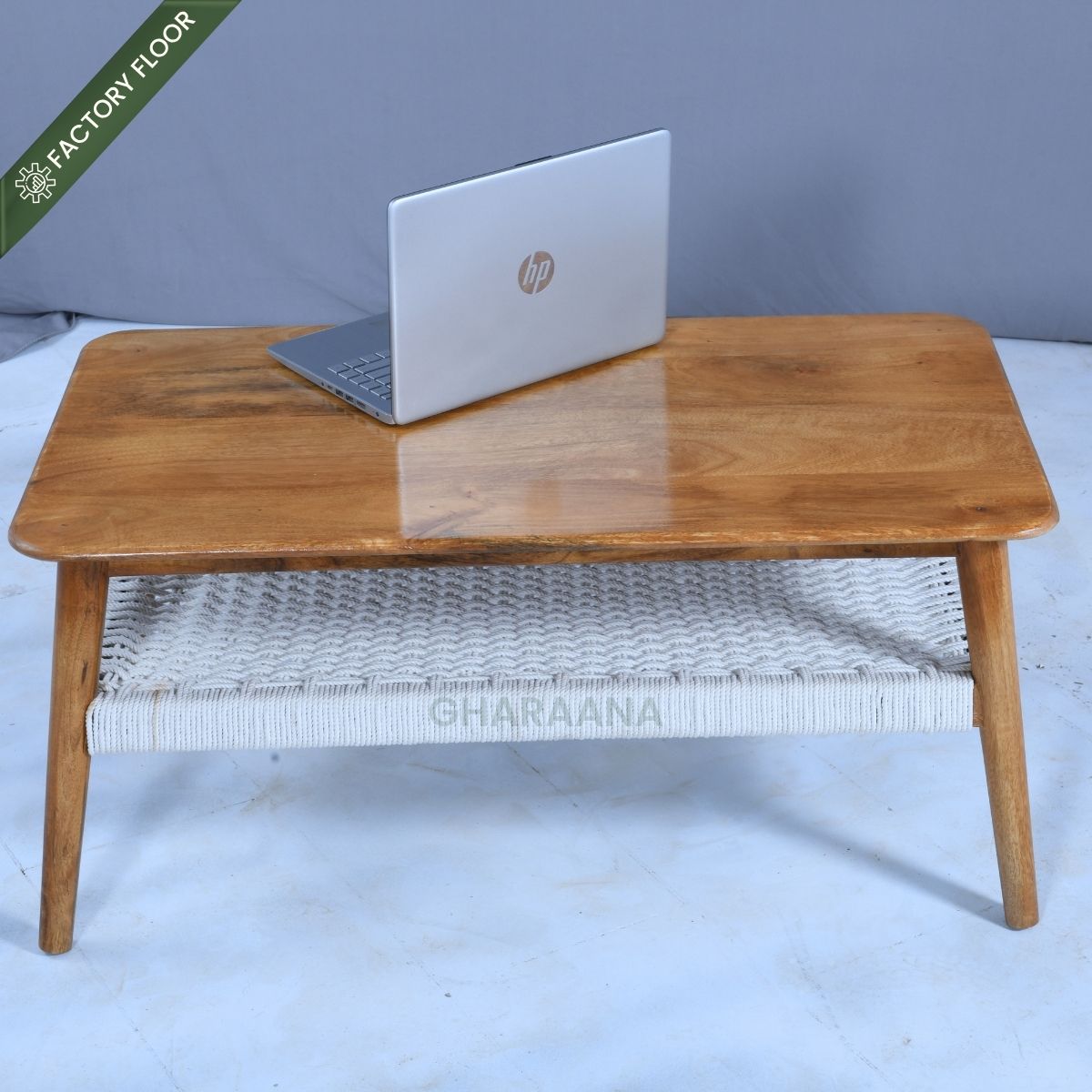 Vyut Jute weave 2 - Tier Centre Table - Centre Tables - Gharaana